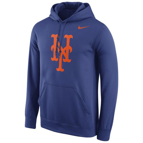 New York Mets Nike Logo Performance Pullover Royal MLB Hoodie - Click Image to Close